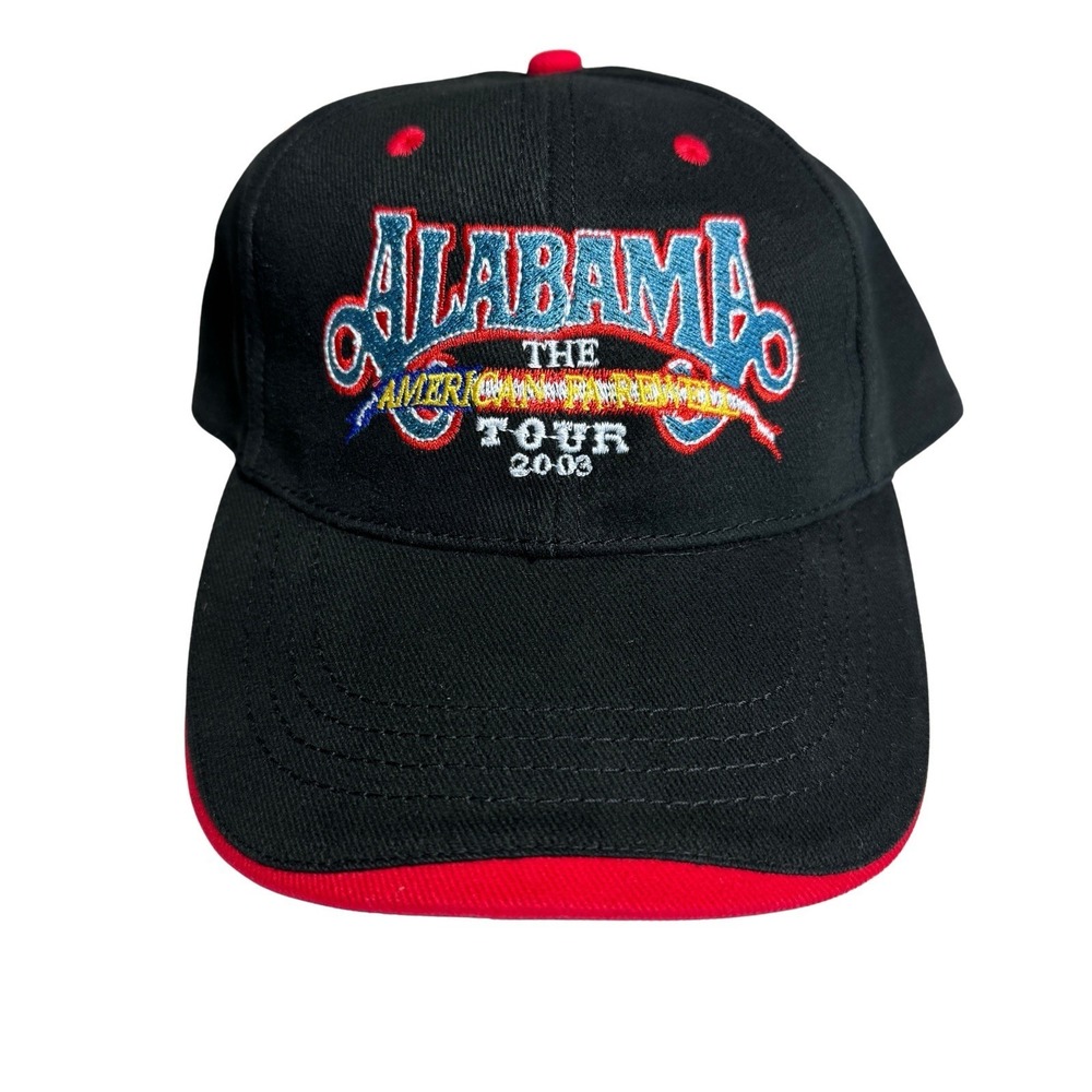 Alabama Hat‎ 2003 The American Farewell Tour Blk Embroidered Band Cap Adjustable